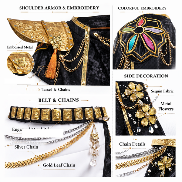 Kpop Demon Hunter Rumi Golden Costume & Wig