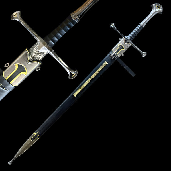 LOR Aragorn King Sword with Embellished Backboard