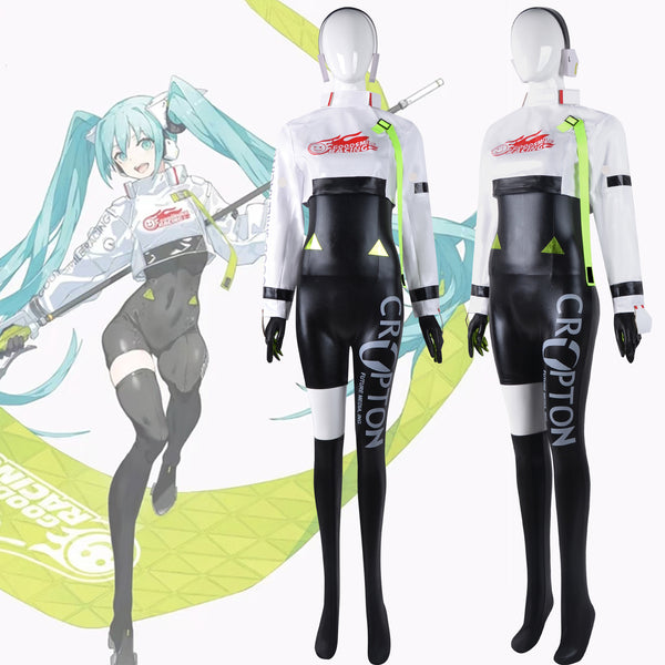 Vocaloid Hatsune Miku Racing Biker Costume Set
