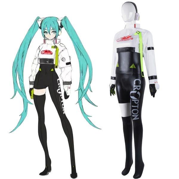 Vocaloid Hatsune Miku Racing Biker Costume Set