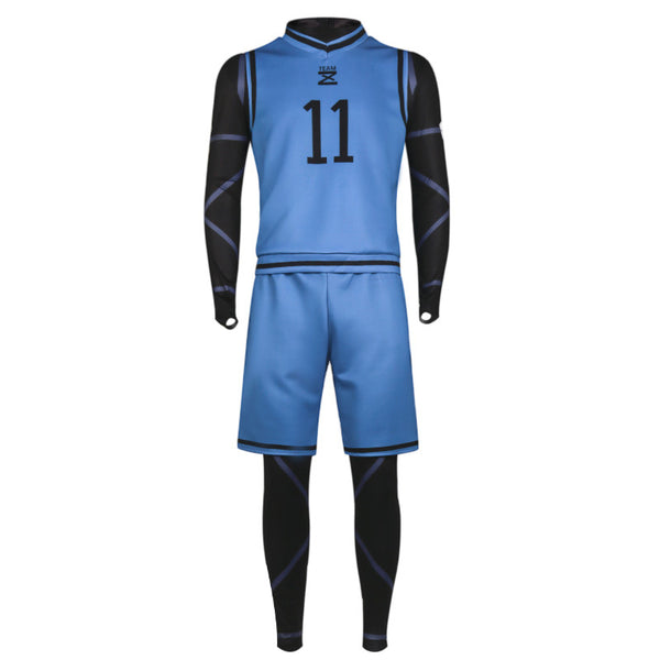 Blue Lock Isagi Yoichi Jumpsuit Jersey Costume Set
