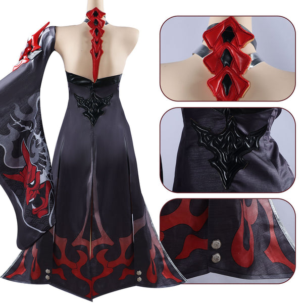 Honkai: Star Rail Acheron Cosplay Costume Set - Red