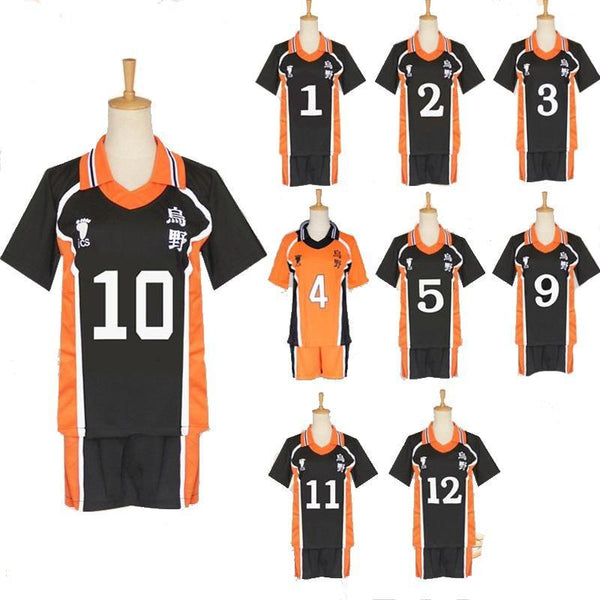 Haikyuu Uniform Karasuno Cosplay Costume T-Shirts and Shorts