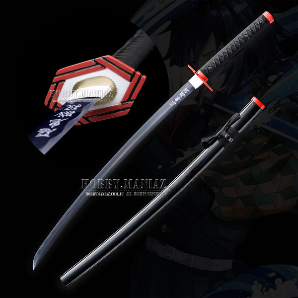 Handmade Demon Slayer Giyuu Tomioka Nichirin Sword - Black