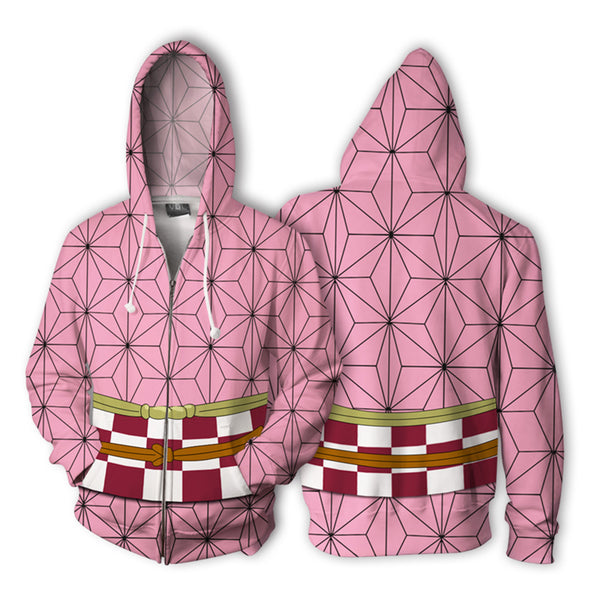 Demon Slayer Nezuko Kimono Cosplay Hoodie