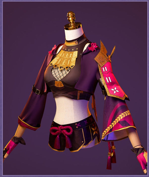 Genshin Impact Kuki Shinobu Cosplay Costume Set