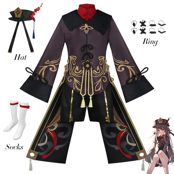 Genshin Impact Hutao Cosplay Costume Set