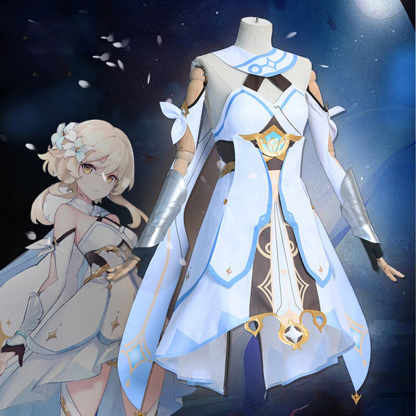 Genshin Impact Traveler Lumine Cosplay Costume Set