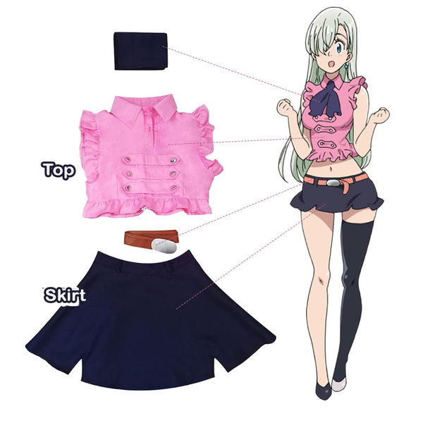 Seven Deadly Sins Elizabeth Liones Costume Set