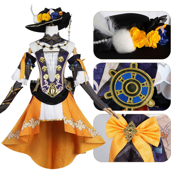 Genshin Impact Navia NPC Cosplay Costume Set