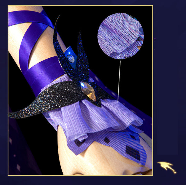 Genshin Impact Keqing Opulent Splendor Costume Dress Set