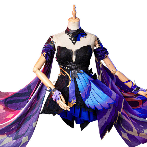 Genshin Impact Keqing Opulent Splendor Costume Dress Set