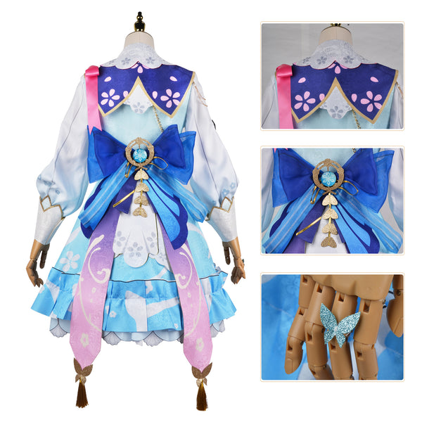 Genshin Impact Kamisato Ayaka Springbloom Missive Costume Set