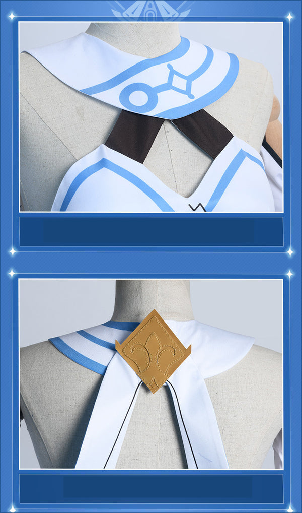 Genshin Impact Traveler Lumine Cosplay Costume Set