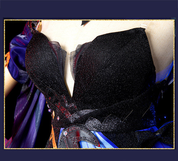 Genshin Impact Keqing Opulent Splendor Costume Dress Set