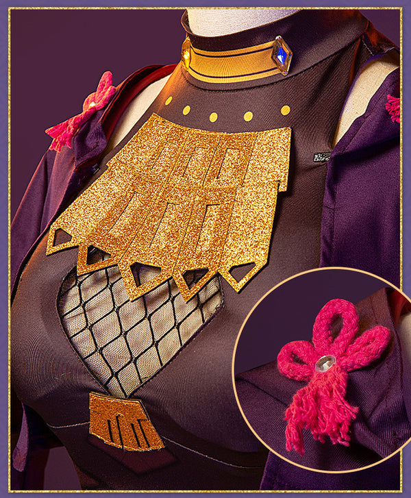 Genshin Impact Kuki Shinobu Cosplay Costume Set