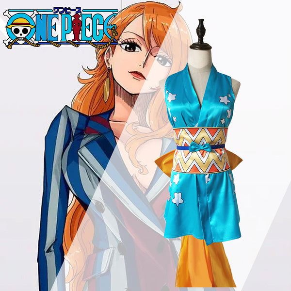 One Piece Nami Cosplay Costume Kimono Set