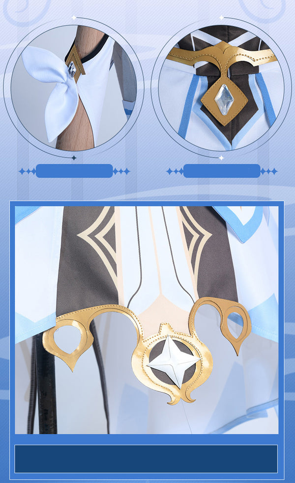 Genshin Impact Traveler Lumine Cosplay Costume Set