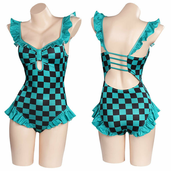 Demon Slayer Tanjiro Nezuko Shinobu High Waist Swimsuit