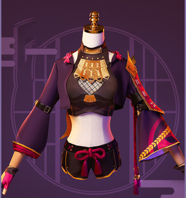 Genshin Impact Kuki Shinobu Cosplay Costume Set