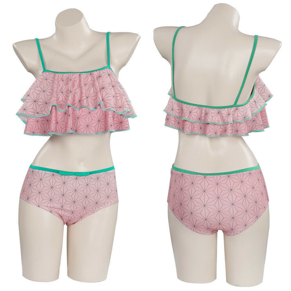 Demon Slayer Tanjiro Nezuko Shinobu High Waist Swimsuit