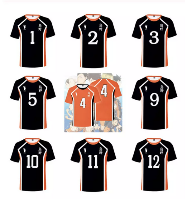 Haikyuu Cosplay T-shirt Karasuno High School Volleyball Jersey
