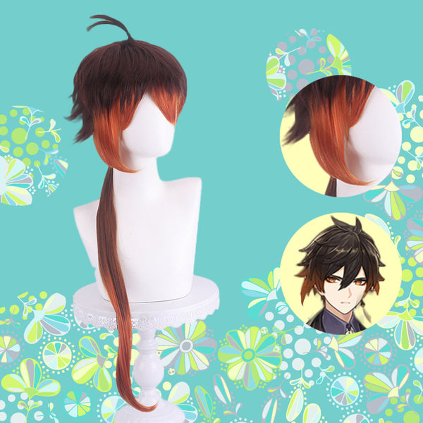 Genshin Inmpact Zhongli Cosplay Wig