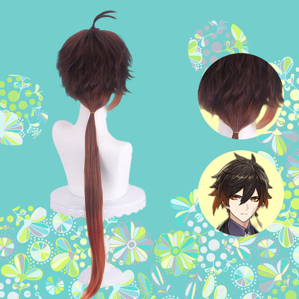 Genshin Inmpact Zhongli Cosplay Wig