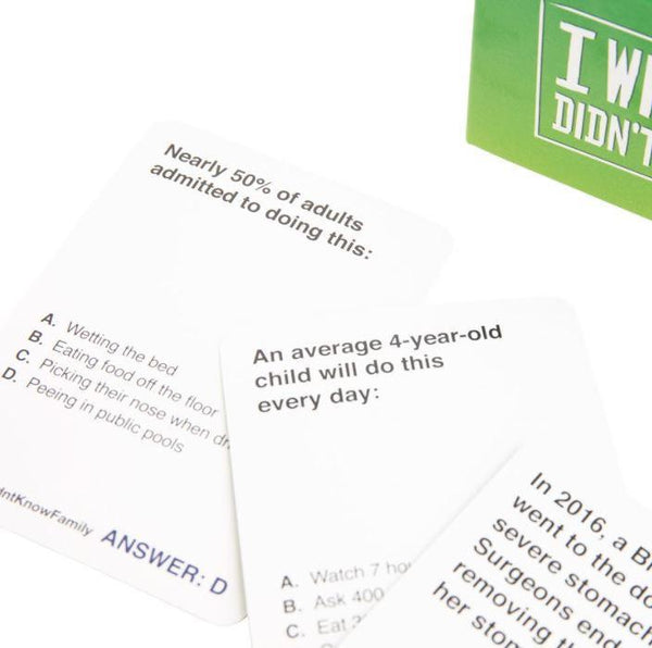 I Wish I Didn't Know! Family Edition - Card Game