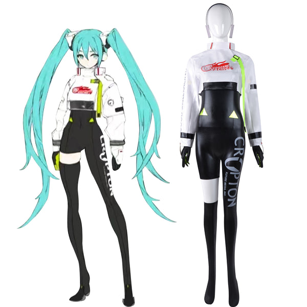 Vocaloid Hatsune Miku Racing Biker Costume Set