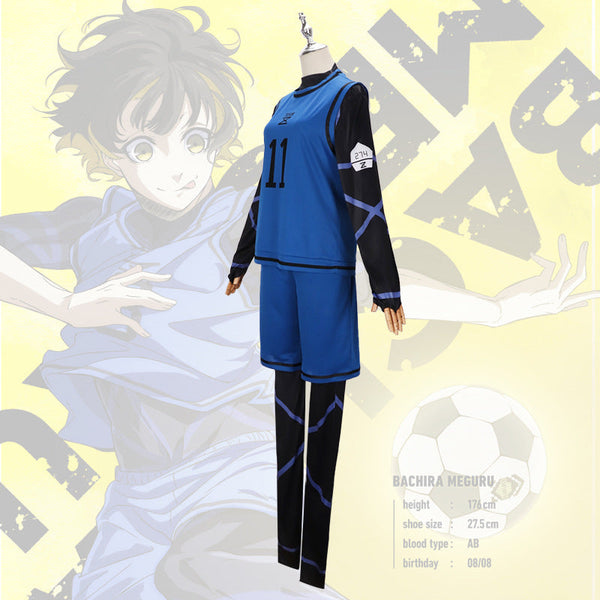Blue Lock Isagi Yoichi Jumpsuit Jersey Costume Set