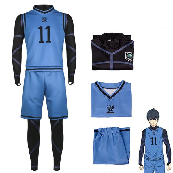 Blue Lock Isagi Yoichi Jumpsuit Jersey Costume Set