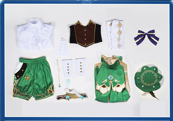 Genshin Impact Venti Cosplay Costume Set