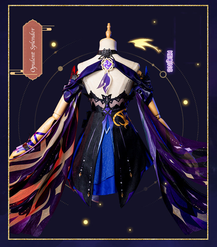 Genshin Impact Keqing Opulent Splendor Costume Dress Set | Hobby Maniaz