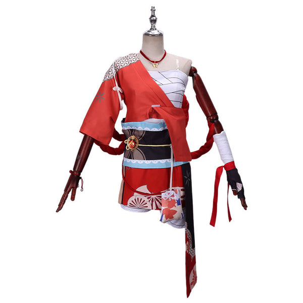 Genshin Impact Yoimiya Naganohara Cosplay Costume Set