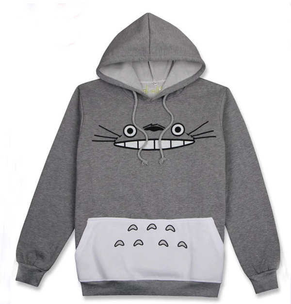 My Neighbor Totoro Hoodie Thickened Fleece Coat Hooded Pullover - Cotton Embroidery Cosplay Costumes