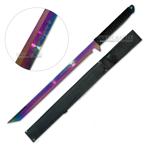 Full Tang Rainbow Ninja Warrior Sword with Sheath